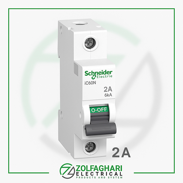 کلید مينياتوری تک پل 2 آمپر 6kA موتوری AC