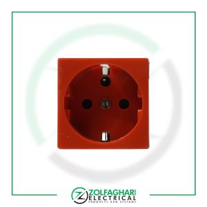 پریز ارت‌دار توکار رنگ قرمز مخصوص خطوط اضطراری و UPS